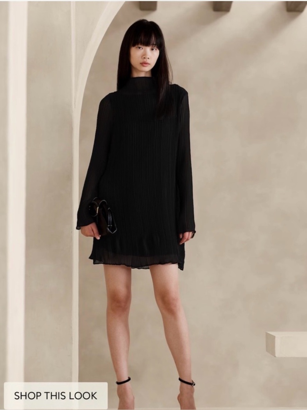 Banana Republic Delana Pleated Mini Dress